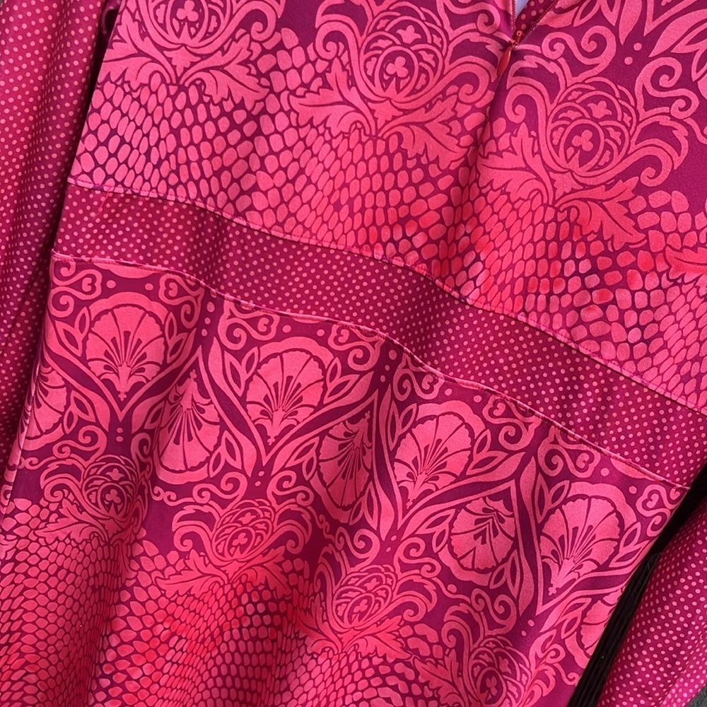 Prana Stretch Zip Neckline Multi Pattern Ruched L… - image 7